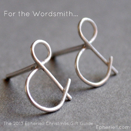 ampersand stud earrings