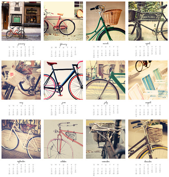 vintage bike calendar 2014