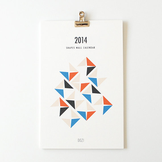 shapes 2014 wall calendar geometric