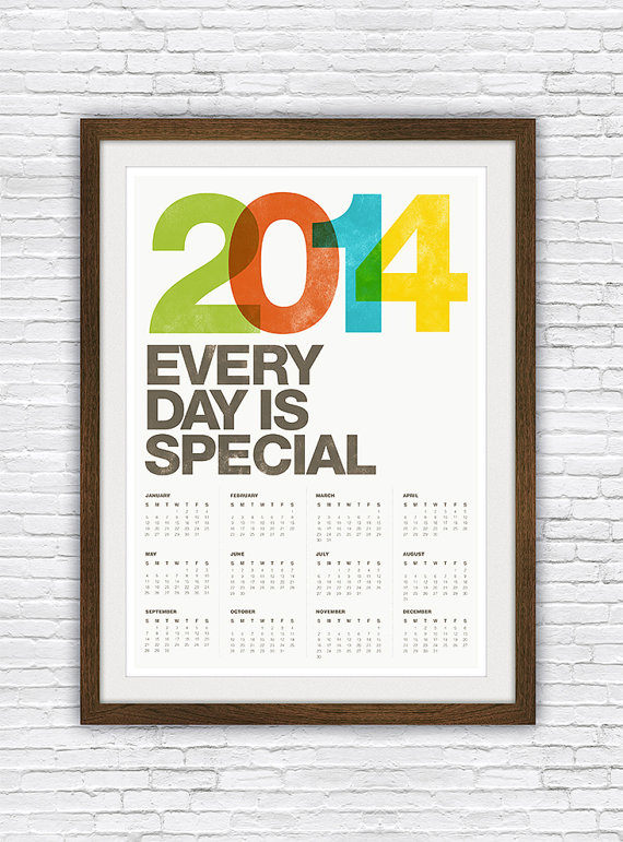 2014 calendar every day is special