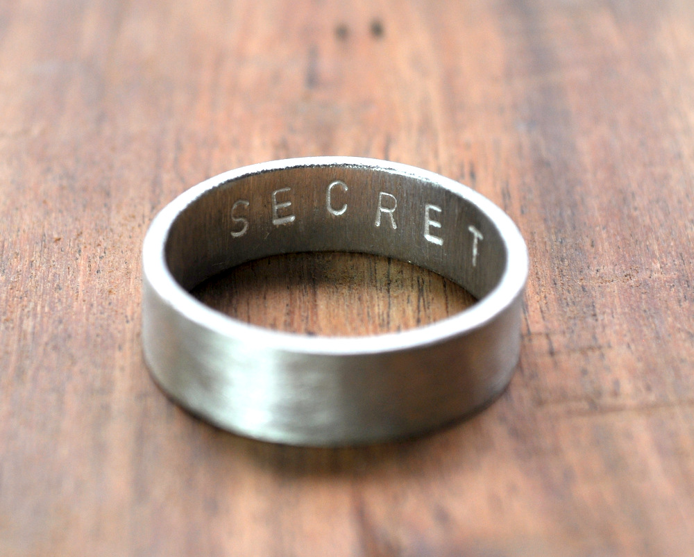 Secret Message Ring - Matte - 6mm (1)