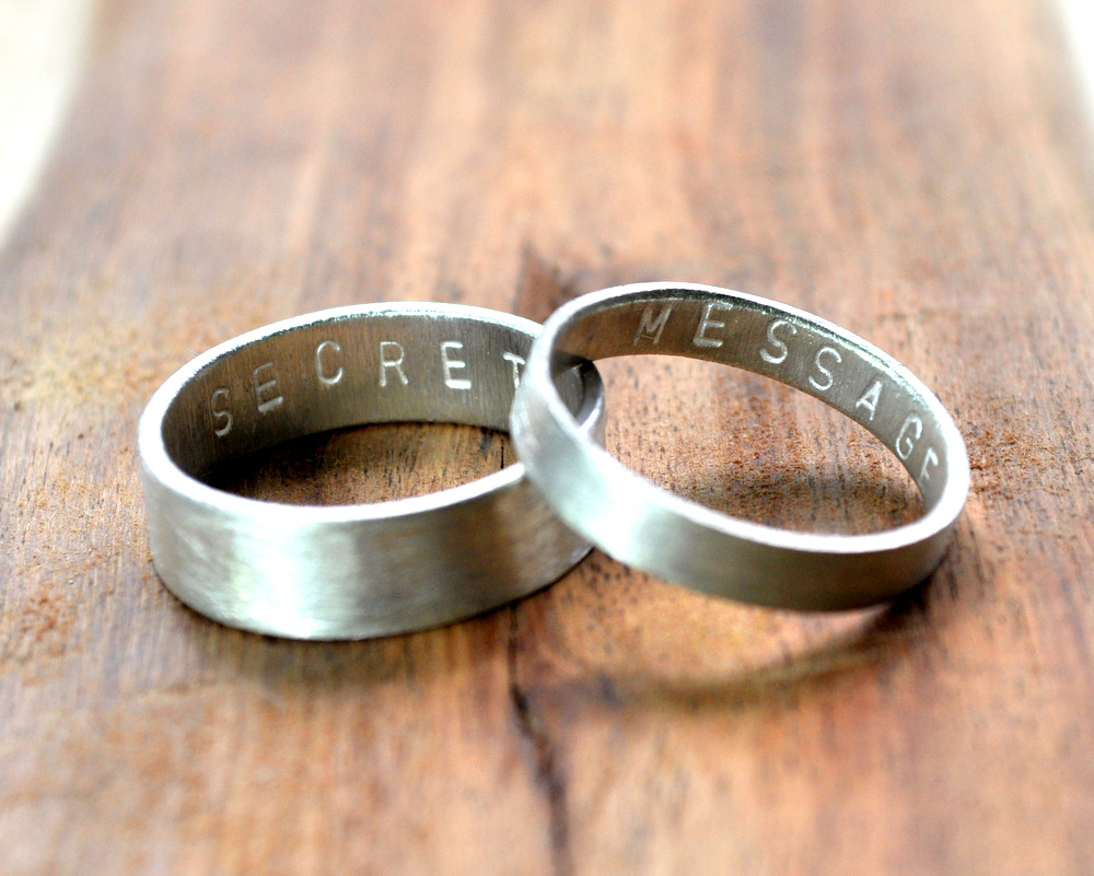 Secret Message Rings - Matte Finish - 6mm + 3 (2)