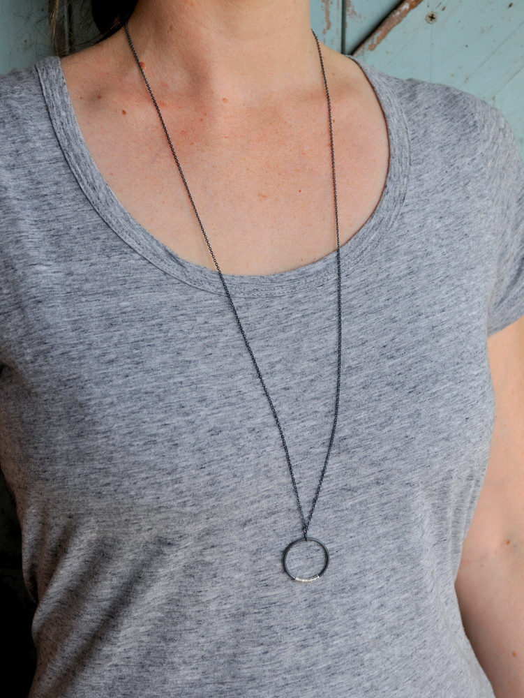 #MAKEFORGOOD necklace by Epheriell - Oxidized Sterling Silver