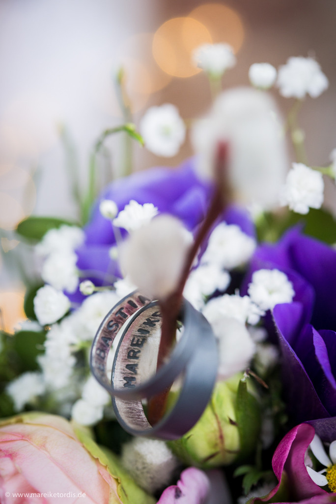 secret message wedding rings - oxidised sterling silver - handmade by Epheriell