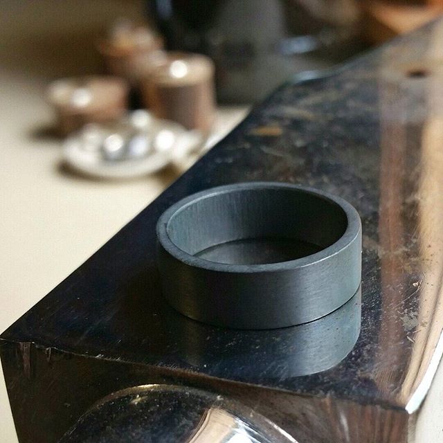 @Epheriell on Instagram - an oxidised 7mm chunky sterling silver ring