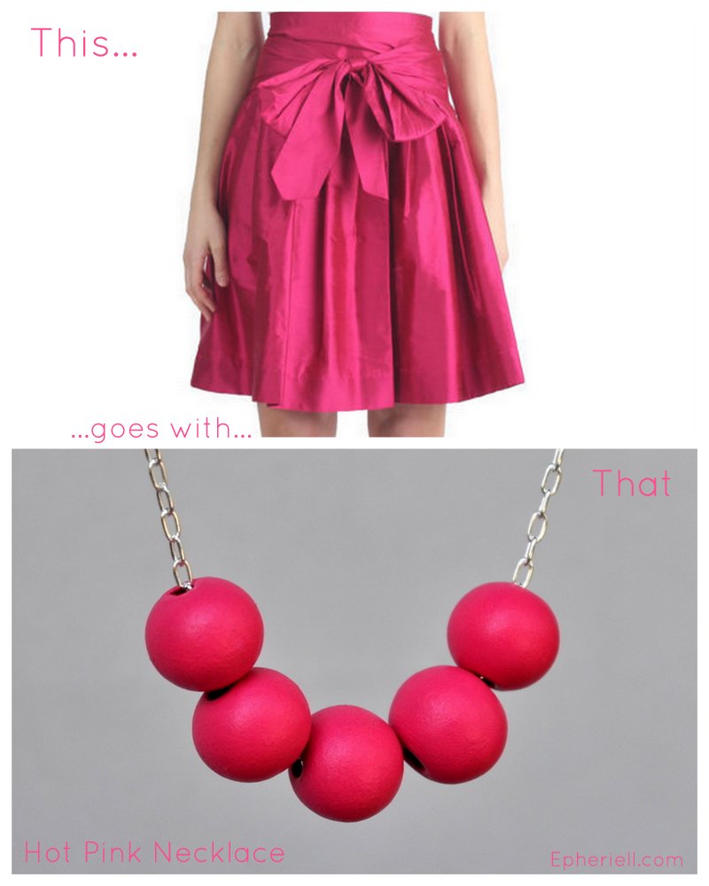 {This Goes With That} Hot Pink Necklace