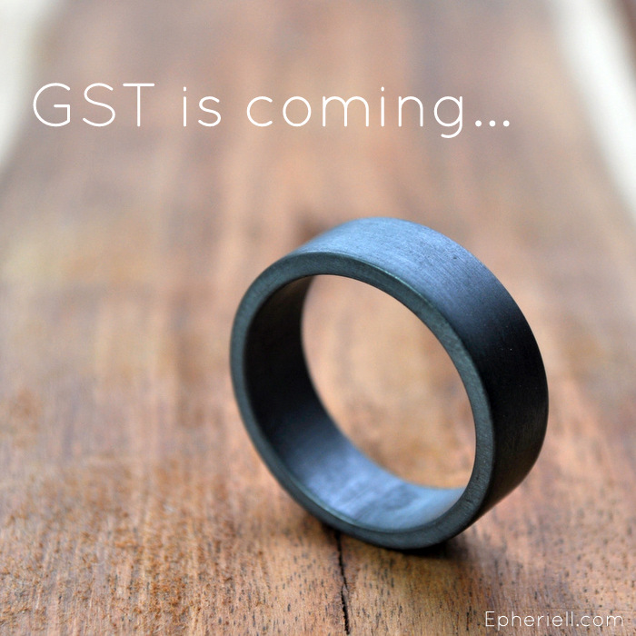 Aussies! GST will be added to all Epheriell purchases starting April 1st, 2014
