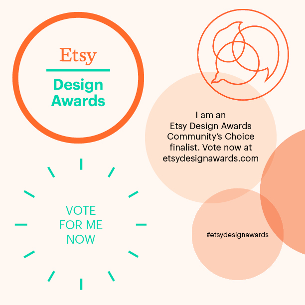 I’m a Finalist in the Etsy Design Awards! {P.S. Vote Now to Win a $250 Etsy Gift Voucher…}