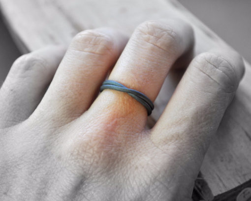 Sterling Silver Oxidised Infinity Ring - Image 5