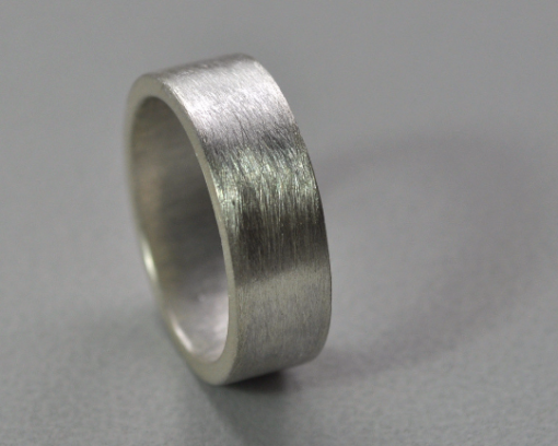 Sterling Silver 7mm Matte Finish Wedding Band